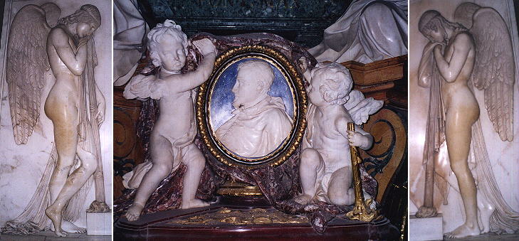 Monument to the last Stuarts by Antonio Canova in St Peter's and Monument to Cardinal Ludovisi in by Pierre le Gros in S. Ignazio